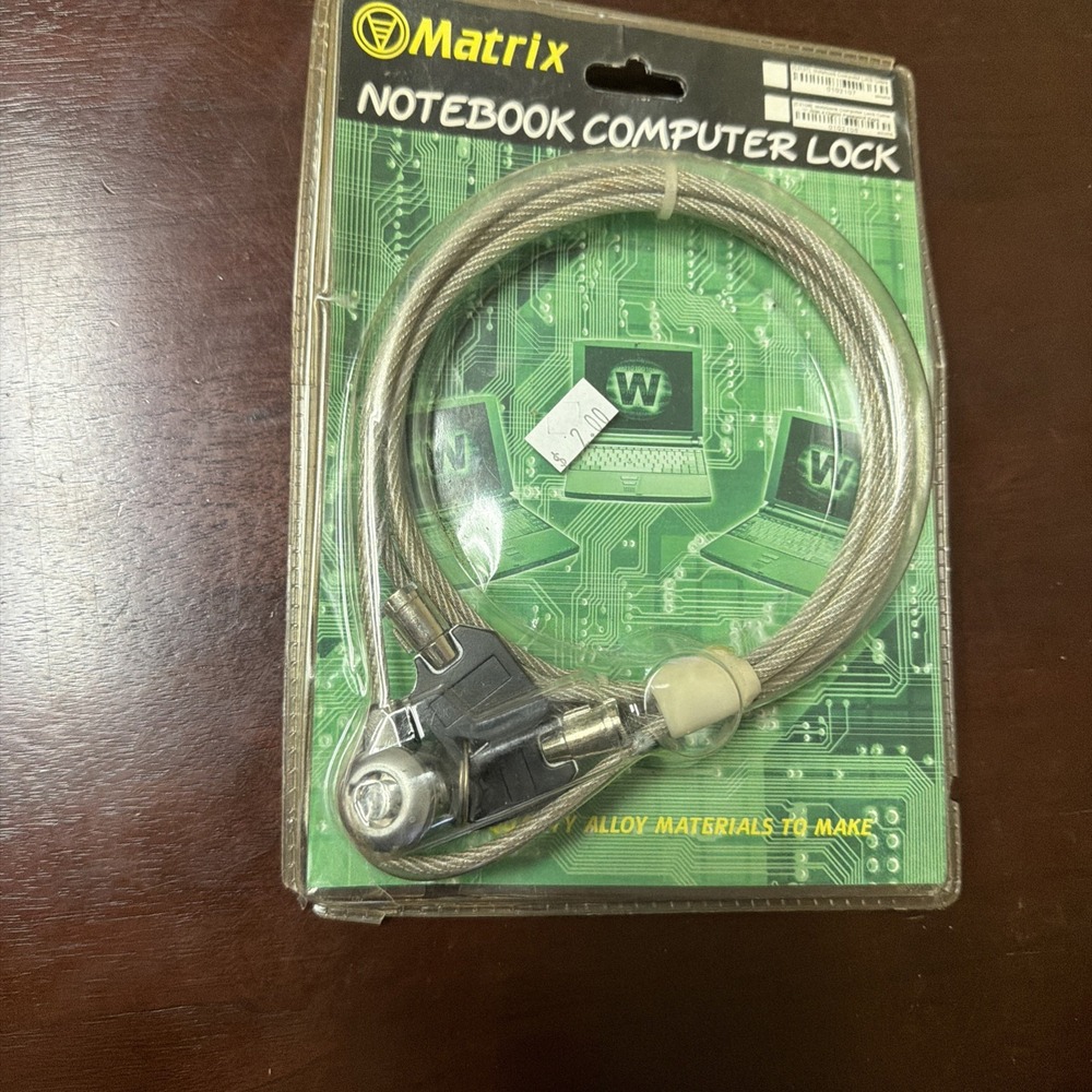 Matrix Technology Notebook Computer Cable Chain Key Lock Brand New!